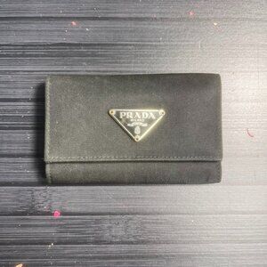 Prada Black Nylon Card/Key Holder
